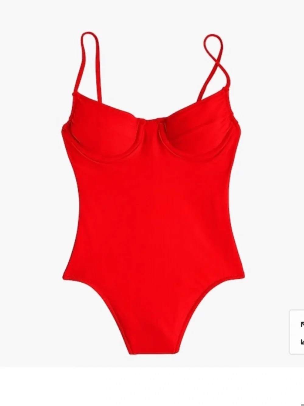 J Crew 1993 Underwire Red One Piece swimsuit - Picture 1 of 9